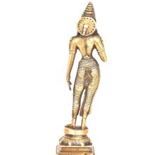 Brass Goddess Parvati Standing Statue