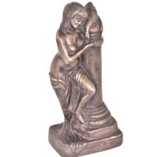 Brass Statue Of Lady And The Swan