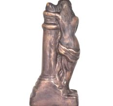 Brass Statue Of Lady And The Swan