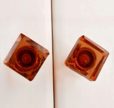 Amber Square Drawer Knobs