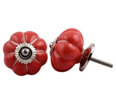 Dark Red White Line Knob