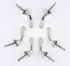 Clear Octagon Teardrop Glass Pull Cabinet Knob
