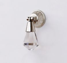 Clear Octagon Teardrop Glass Pull Cabinet Knob