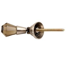 Champagne Octagon Glass Pull Teardrop Wardrobe Knob