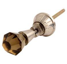 Champagne Octagon Glass Pull Teardrop Wardrobe Knob
