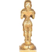 Standing Lady Deep Brass Statue