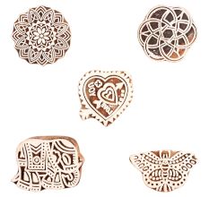 Set of 5 Piece New Mix Wooden Printing Block