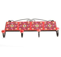 Red Yellow Wheel Tiles Hooks 