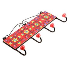 Red Yellow Tiny Flower Tiles Hooks