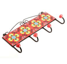 Red Yellow Leaf Tiles Hooks 