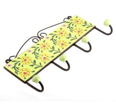Lime Green Yellow Sunflower Tiles Hooks 