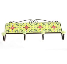 Lime Green Yellow Leaf Tiles Hooks 