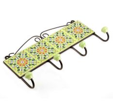 Lime Green Wheel Tiles Hooks 