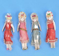 Vintage Handmade Porcelain DollsÂ In Set Of 4
