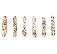 Set of 6 Piece New Mix Wooden Printing Block