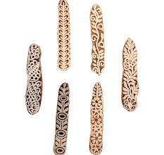 Set of 6 Piece New Mix Wooden Printing Block