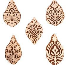 Set of 5 Piece New Mix Wooden Printing Block