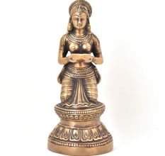 Brass Indian Dancer With Diya