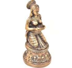 Brass Indian Dancer With Diya