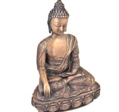 Bronze Buddha Sitting On Lotus