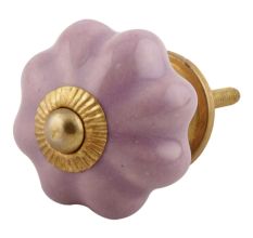 Lavender Medium Ceramic Melon Dresser Knob online