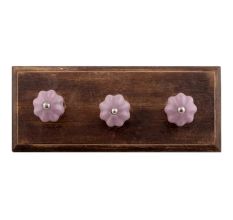 Lavender Medium Ceramic Melon Wooden Hook