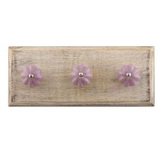 Lavender Medium Ceramic Melon Wooden Hook
