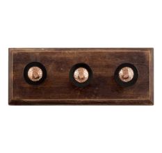 Black Copper Brass Tiny Flower Resin Wooden Hook 