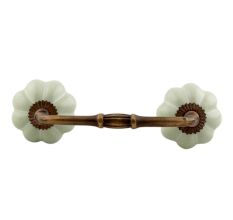 Light Green With White Line Melon Ceramic Bridge Handle