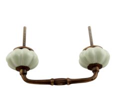 Light Green With White Line Melon Ceramic Bridge Handle