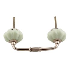 Light Green With White Line Melon Ceramic Bridge Handle