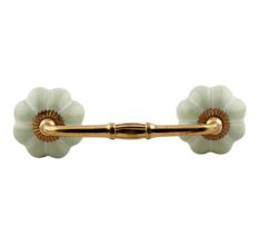 Light Green With White Line Melon Ceramic Bridge Handle