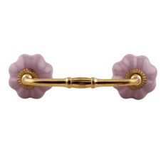 Lavender Ceramic Melon Bridge Handle
