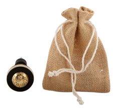 Black And Golden Brass Tiny Flower Resin Wine Stopper