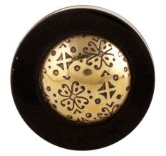 Black And Golden Brass Tiny Flower Resin Wine Stopper