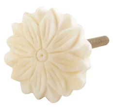 Cream Sunflower Bone Cabinet Knob Online
