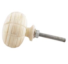 Cream Round Bone Dresser Knob Online