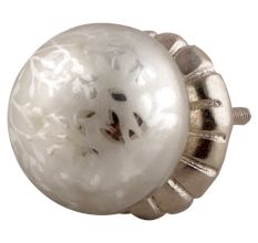 Silver Dome Murcary Glass Cabinet Knob
