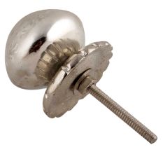 Silver Dome Murcary Glass Cabinet Knob