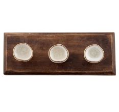 White Ceramic Wooden Hook