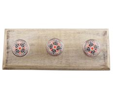 Orange And Black Ceramic Wooden Hook 