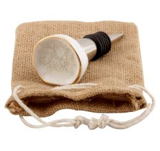 White Ceramic Wine Stopper