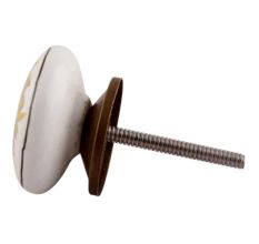 Mustard Panda Ceramic Flat Cabinet Knob Online