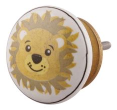 Mustard Panda Ceramic Flat Cabinet Knob Online