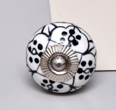 Black Floral Knob