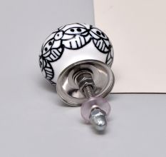 Black Floral Knob