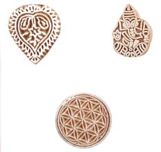 Set of 3 Piece New Mix Wooden Printing Block