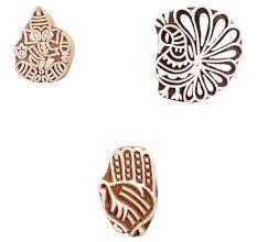 Set of 3 Piece New Mix Wooden Printing Block
