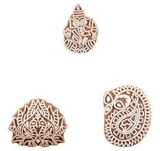 Set of 3 Piece New Mix Wooden Printing Block