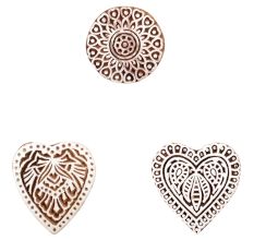 Set of 3 Piece New Mix Wooden Printing Block